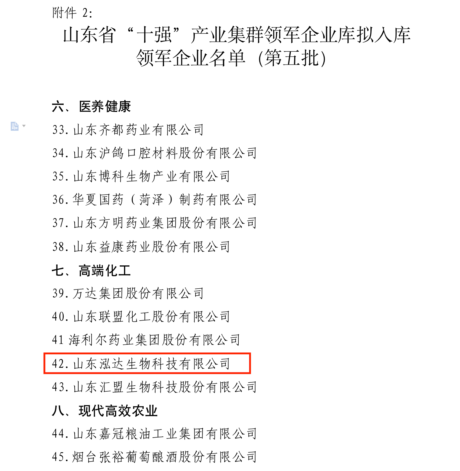 利记sbobetAPP官网生物入选山东省“十强”产业集群领军企业