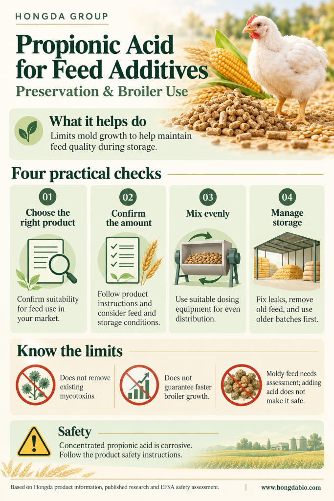 Propionic Acid for Feed Additives: Preservation & Broiler Use